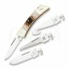 Case Cutlery Amber Bone Peach Seed Jig XX-Changer W/Sheath Pocket Knife 00110 -knives Shop 22602 CA110 01