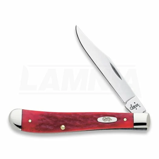 Case Cutlery Slimline Trapper Dark Red Bone Pocket Knife 6982 3 Case Cutlery Slimline Trapper Dark Red Bone Pocket Knife 6982