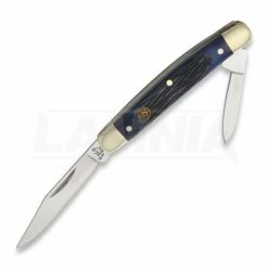 Hen & Rooster Pen Knife Blue Pick Bone Pocket Knife