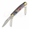 Hen & Rooster Stockman Mini Pocket Knife, Star Spangle -knives Shop 26325 HR303STAR 01