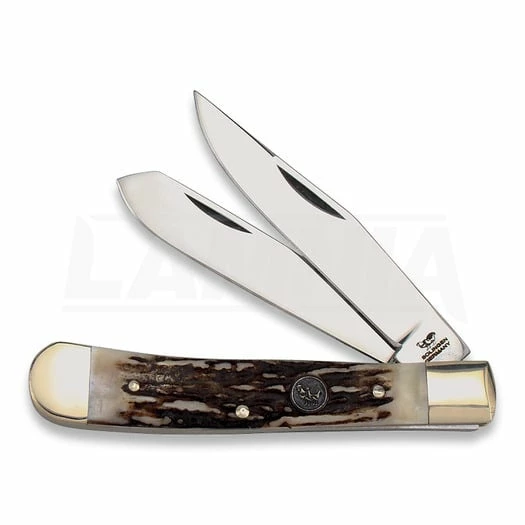 Hen & Rooster Trapper Deer Stag Pocket Knife 3 Hen & Rooster Trapper Deer Stag Pocket Knife