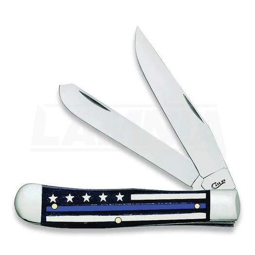 Case Cutlery Blue Line Trapper Bone Pocket Knife 06567 3 Case Cutlery Blue Line Trapper Bone Pocket Knife 06567