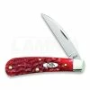 Case Cutlery Sway Back Dark Red Bone Pocket Knife 07001 -knives Shop 44518 CA07001 01