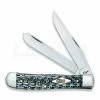 Case Cutlery Trapper Black/White CF Pocket Knife 38920 -knives Shop 44570 CA38920 01