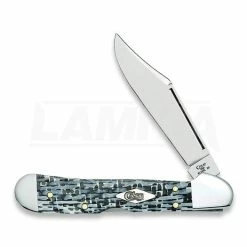 Case Cutlery Mini Copperlock Blck/White CF Pocket Knife 38926