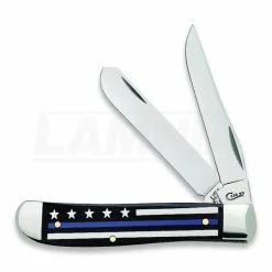 Case Cutlery Blue Line Mini Trapper Bone Pocket Knife 06568