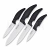 Hen & Rooster Kitchen Set White Ceramic 4pc -knives Shop 50683 HRI065 01