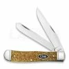 Case Cutlery SparXX Gold Stardust Kirinite Smooth Trapper Pocket Knife 50980 -knives Shop 58291 CA50980 01