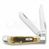 Case Cutlery Mini Trapper Amber Bone Pocket Knife 013 -knives Shop 60141 CA013 01