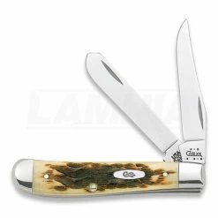 Case Cutlery Mini Trapper Amber Bone Pocket Knife 013