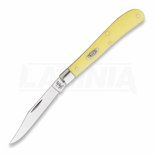 Case Cutlery Slimline Trapper Yellow Pocket Knife 031 3 Case Cutlery Slimline Trapper Yellow Pocket Knife 031