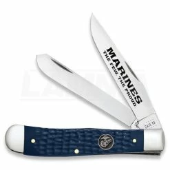 Case Cutlery USMC Trapper Navy Blue Pocket Knife 13195