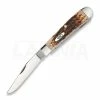 Case Cutlery Trapper Amber Bone Pocket Knife 164 -knives Shop 60191 CA164 01
