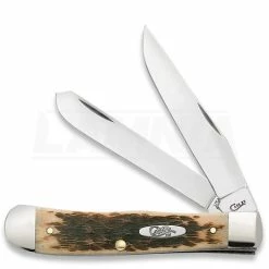 Case Cutlery Trapper Amber Bone Pocket Knife 164 -knives Shop 60191 CA164 02