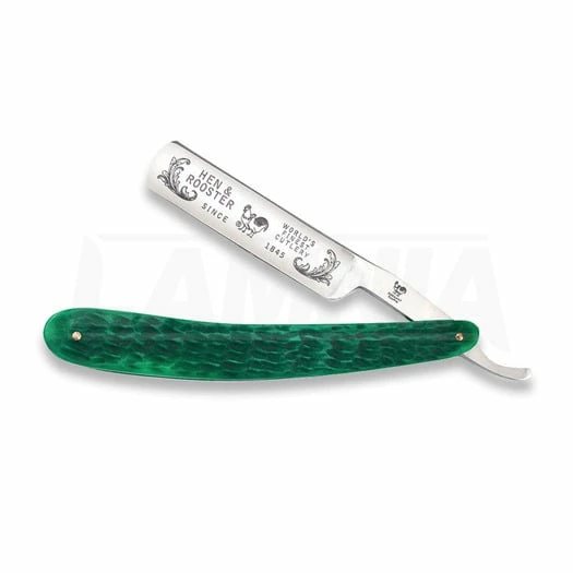 Hen & Rooster Folding Razor Green Bone 3 Hen & Rooster Folding Razor Green Bone